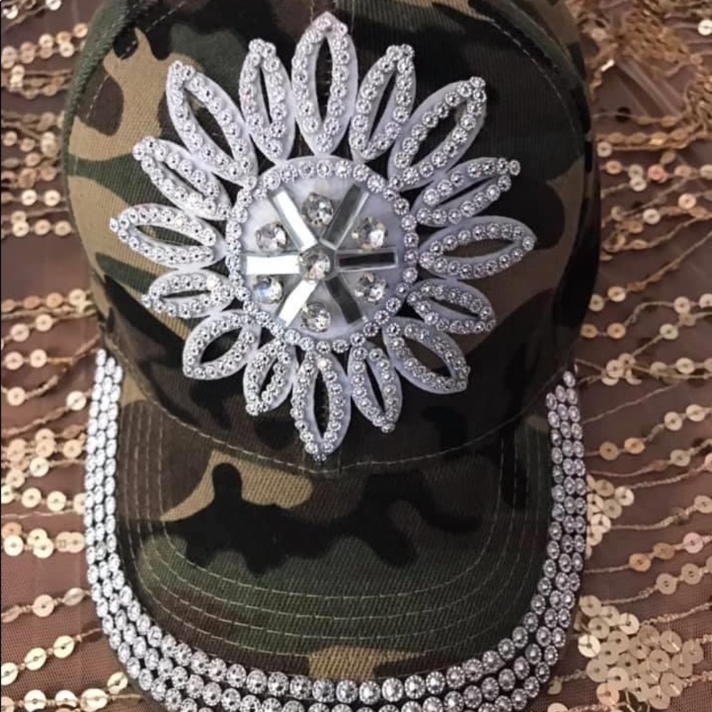 Camp rhinestone baseball hat
